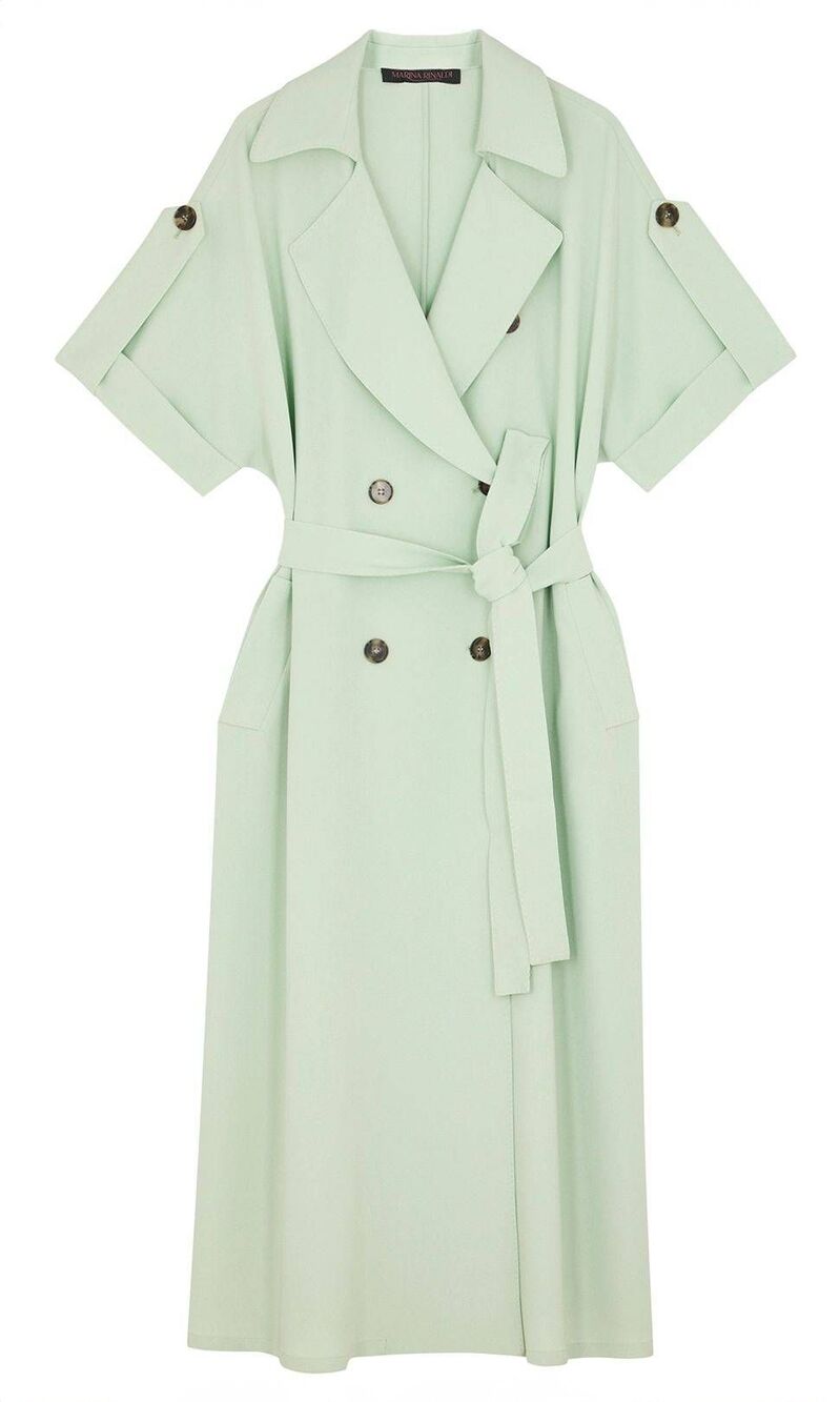 NWT Marina Rinaldi Zurigo Plus Size 20 Pastel Green Double Breasted Midi Dress - Picture 4 of 4